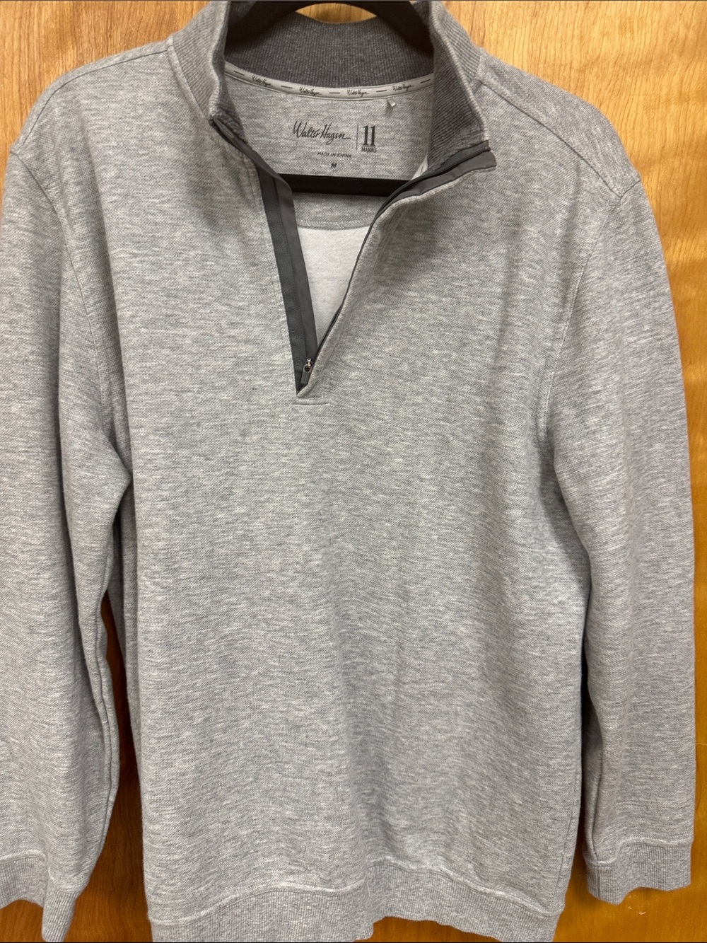 Walter Hagen Light Gray Quarter-Zip Pullover